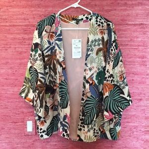 NEW tropical patterned loose blazer